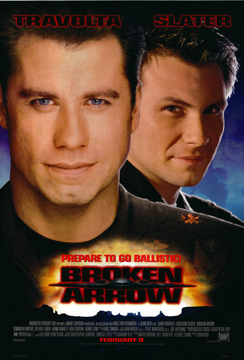 broken arrow 1995 advance one sheet poster rolled